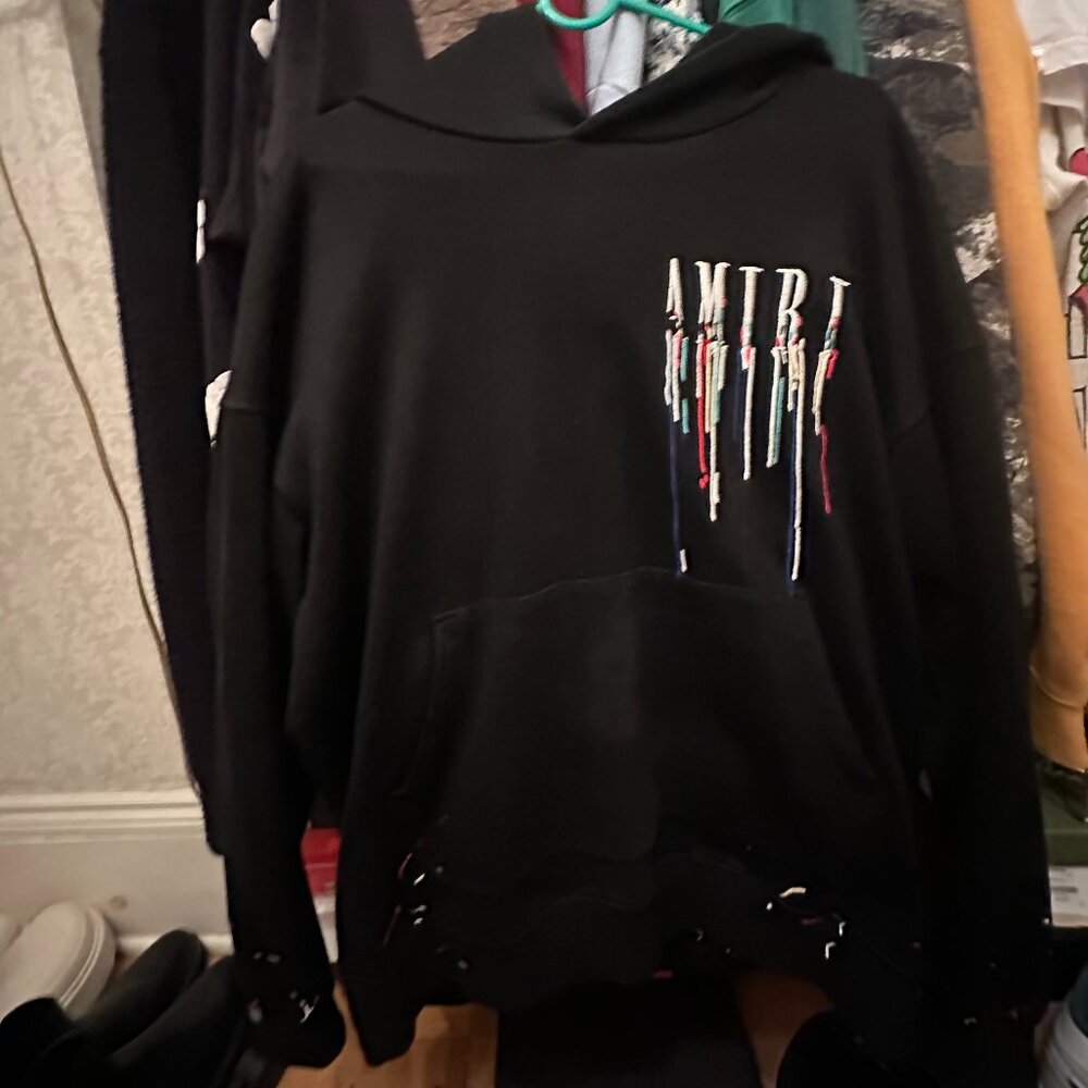 AMIRI Logo Hoodie Black